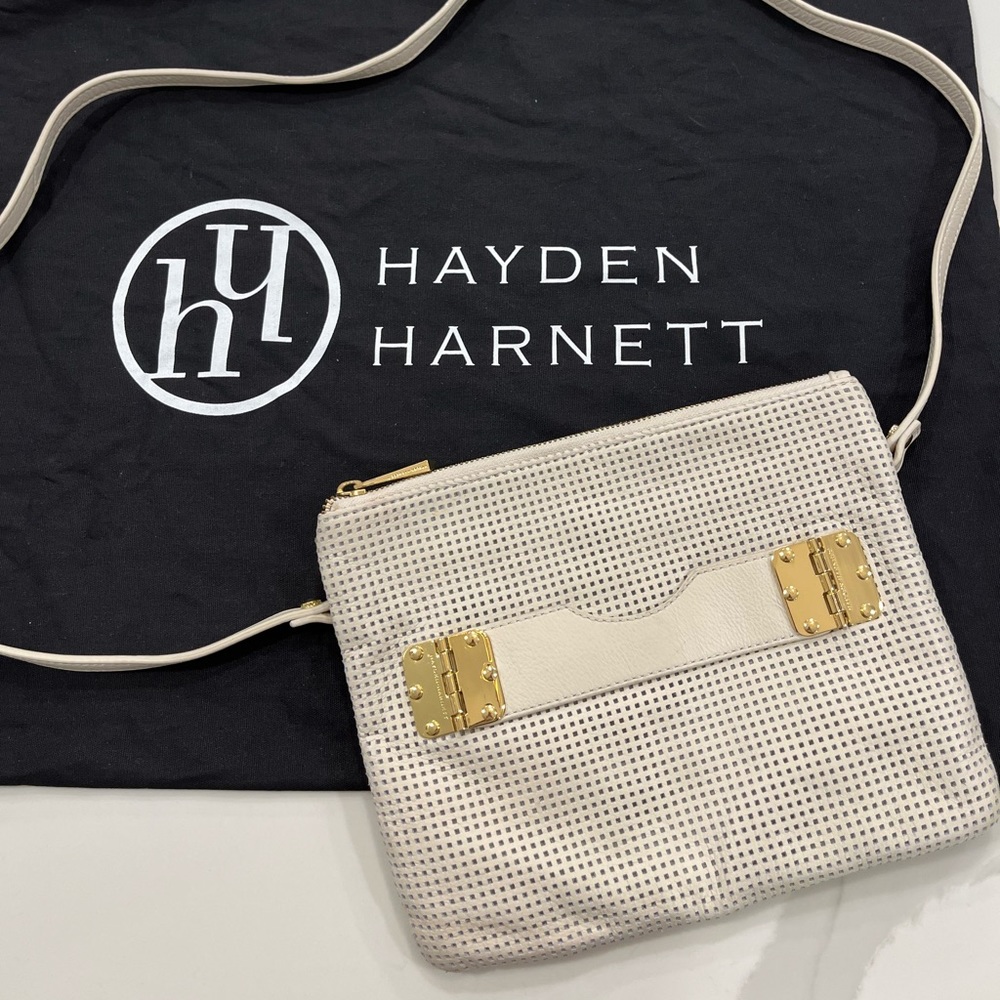 Ecru Leather Hayden Harnett Crossbody